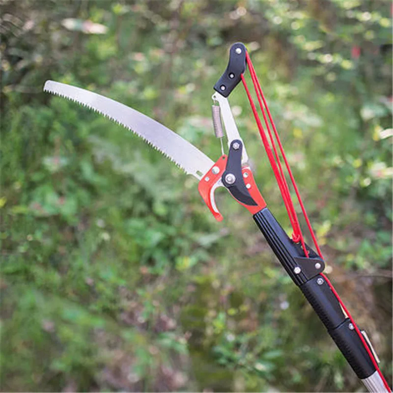 

High Altitude Four Pulley Pruning Scissors Tree Trimmer Branches Cutter Garden Shears Saw Fruit Pick Cutting Tool Without Rod