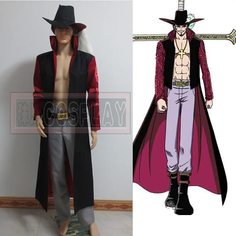 Dracule Mihawk Hawk-Eye Косплей Костюм Хэллоуин Вечеринка Рождественская Униформа На Заказ