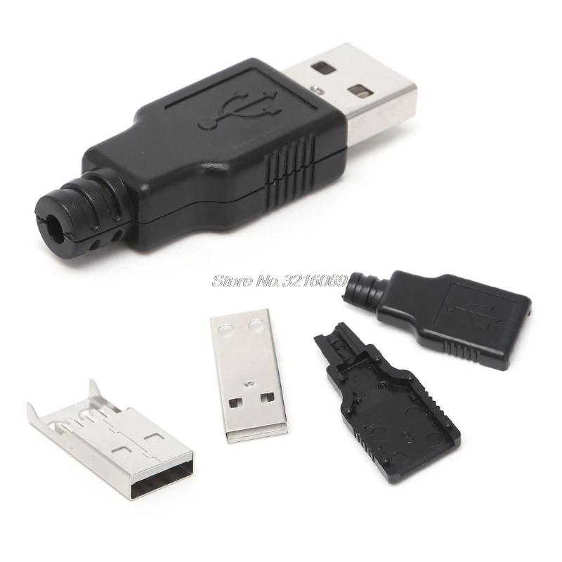 10 наборы для ухода за кожей DIY USB 2 0 Тип A входящий штекер 4-контактный разъем