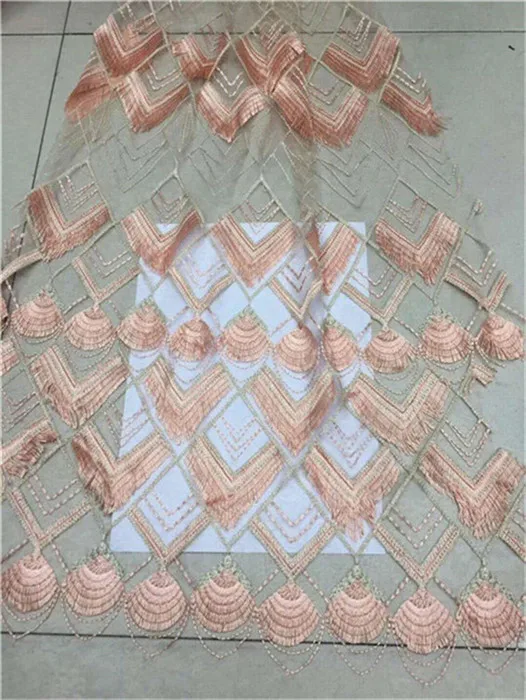 Purple fashion fringed French frill lace fabric 5 yards per piece. f4-20 | Дом и сад