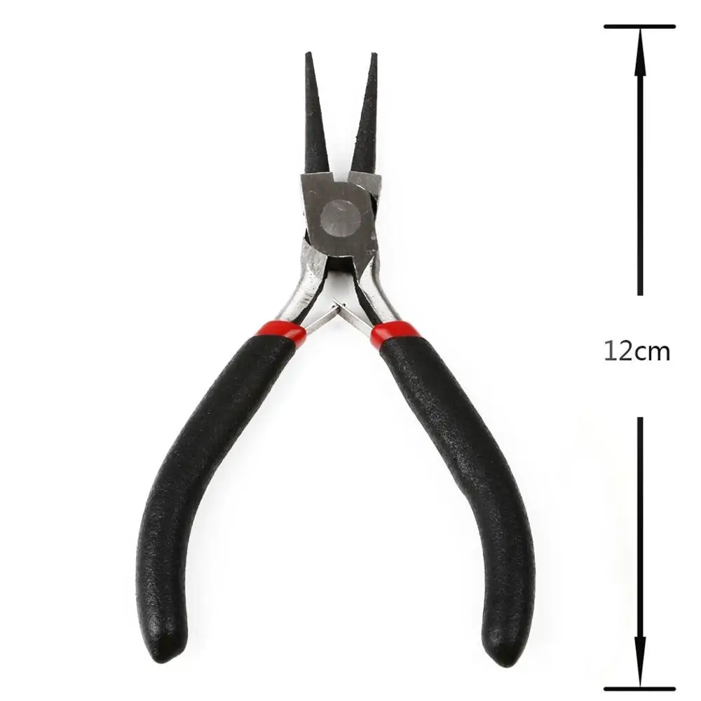 Round clamp pliers Горячая мульти-размер мини-черный из нержавеющей стали Изогнутые обжимные плоскогубцы для DIY Изготовление бисерных украшений плоскогубцы фиксация ручной инструмент - Цвет: Round clamp pliers