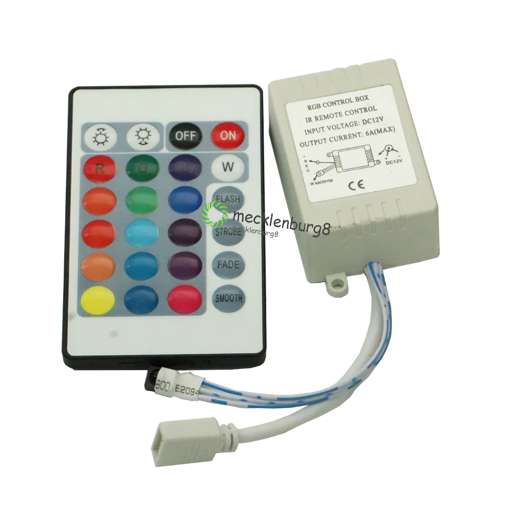 Светодиодный инфракрасный беспроводной контроллер 12 В 24 клавиши RGB ИК RF для SMD 5050