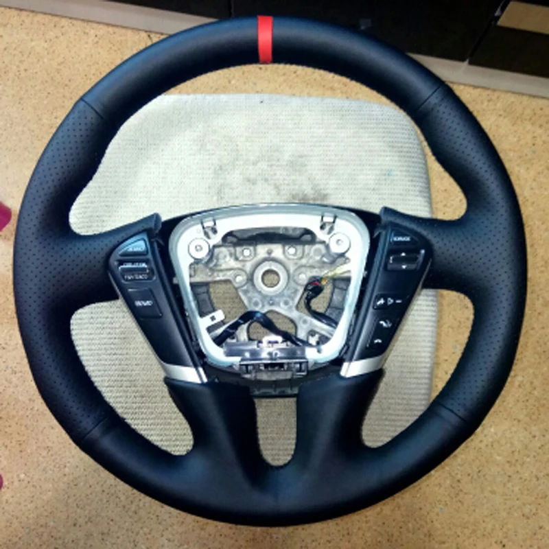 Ручное шитье чехол рулевого колеса автомобиля Volant для Nissan Teana 2008-2010 2011 2012 Murano 2009-2013 Quest 2011