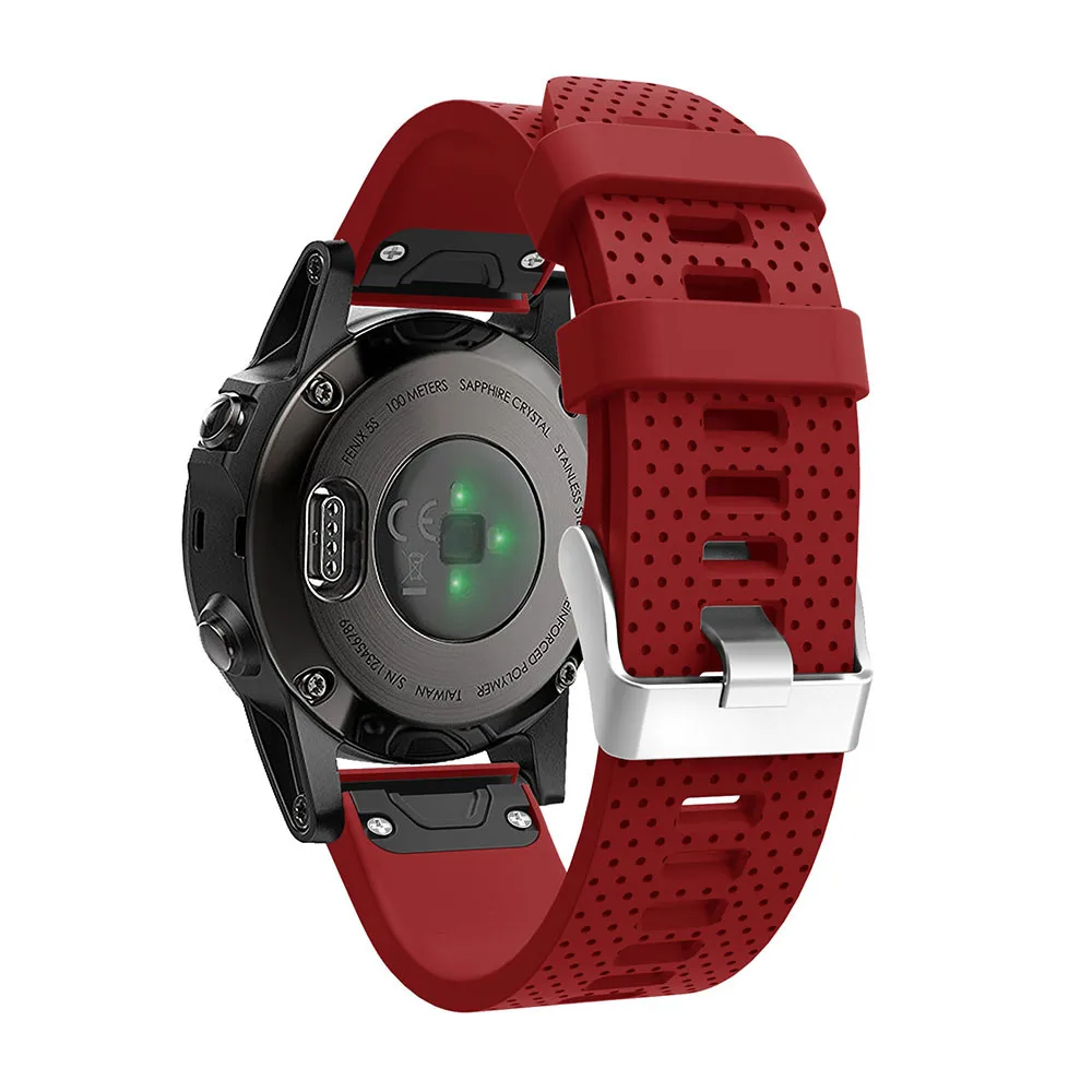 red Силиконовый мягкий спортивный браслет ремешок для Garmin Fenix 5s часы замена Смарт-браслет ремешок - Цвет ремешка: red