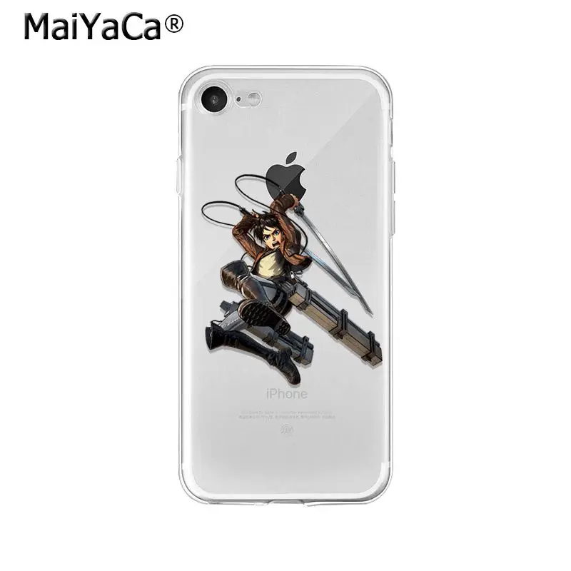 MaiYaCa атака на Титанов мягкий чехол для телефона из ТПУ для iPhone 6S 6plus 7plus 8 8Plus X Xs MAX 5 5S XR