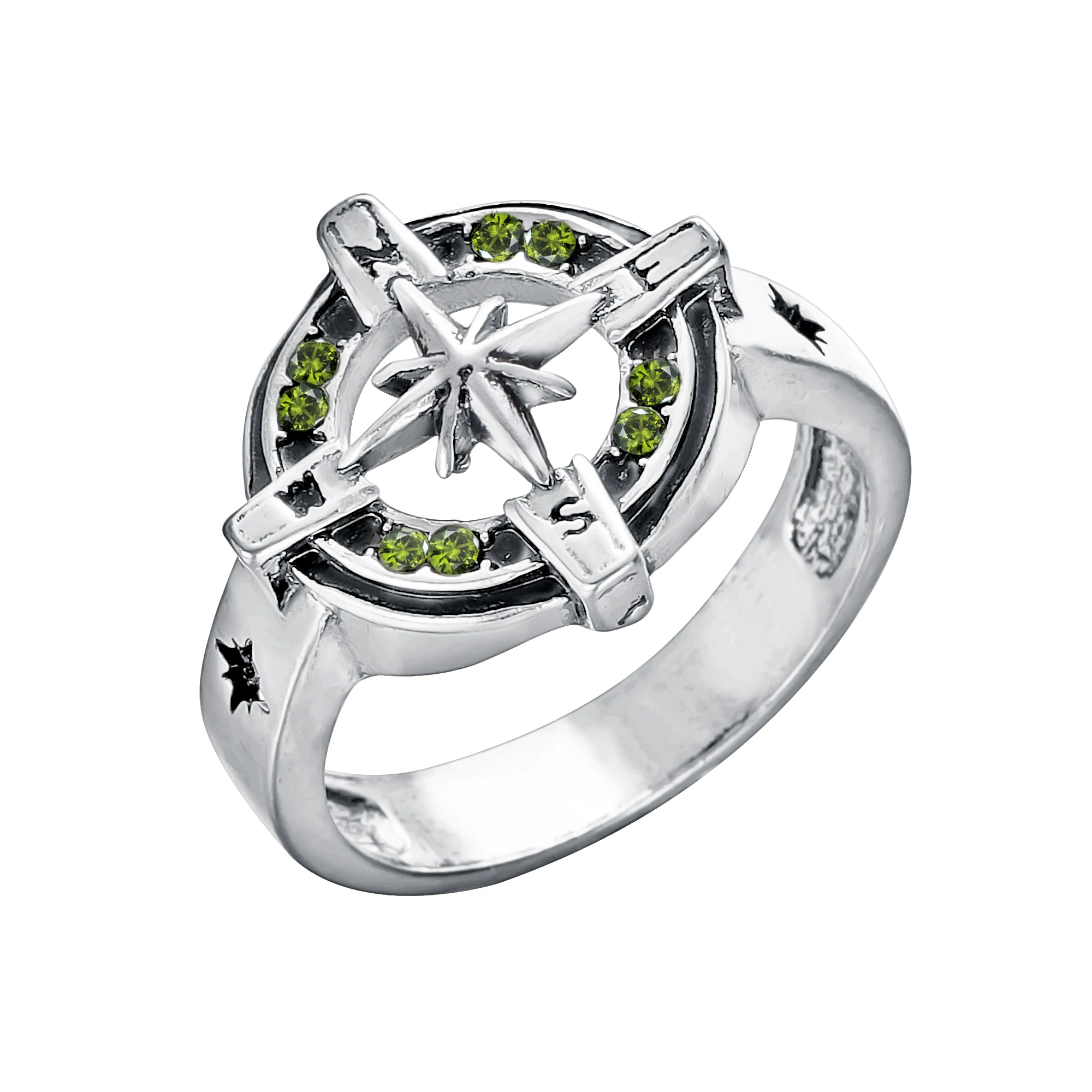 Kinitial модные кольца в стиле ретро с микро инкрустированным компасом для женщин и