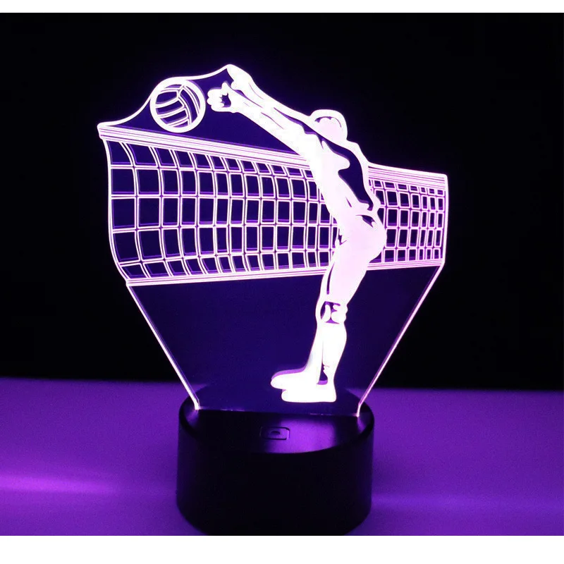 Светодиодный ночсветильник 3D для волейбола перед сеткой светильник лампа