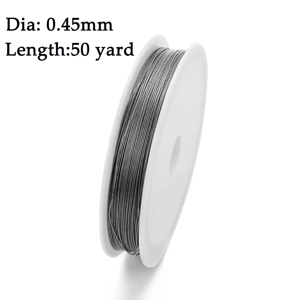 silver 0.45mm 1 рулон, 0,45 мм, 0,5 мм, 0,6 мм, проволока из нержавеющей стали, бисероплетение, серебряное, золотое, тигровый хвост, бисероплетение, веревка для рукоделия, Ювелирные компоненты - Цвет: silver 0.45mm