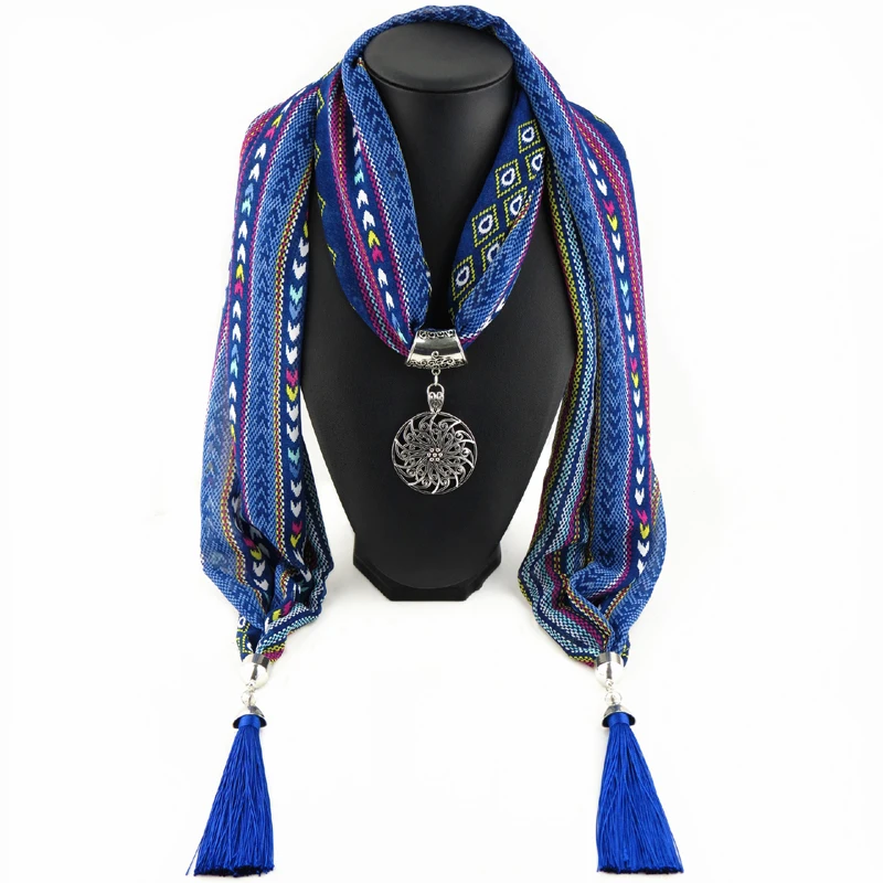 Хит большой цветок богемский шарф массивные ожерелья подвеска для платка