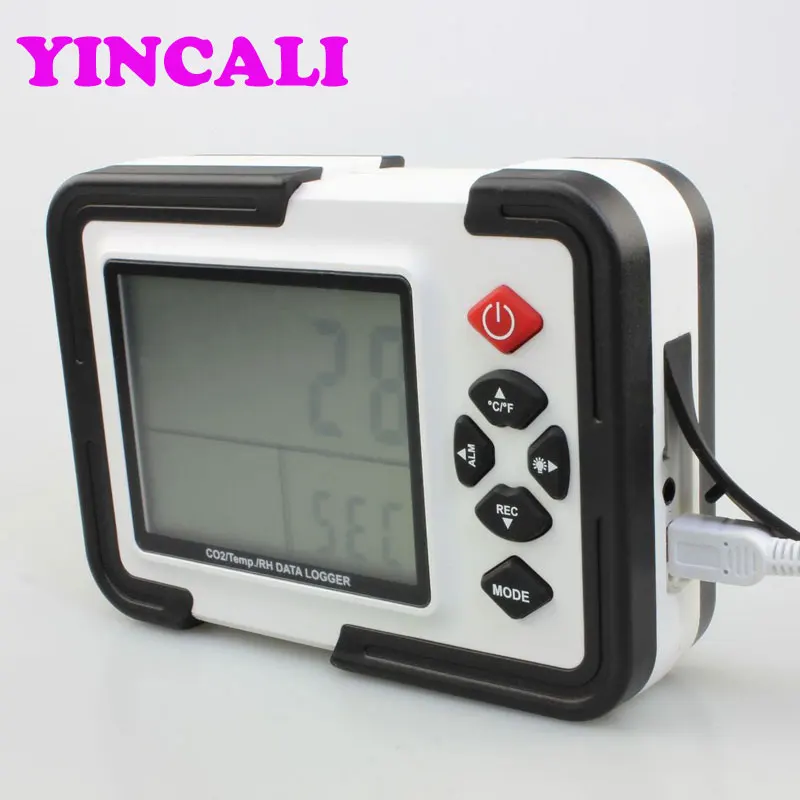 Hot Sale Carbon Dioxide Detector HT-2000 CO2 Monitor Meanwhile Show Temperature Relative Humidity Tester | Инструменты