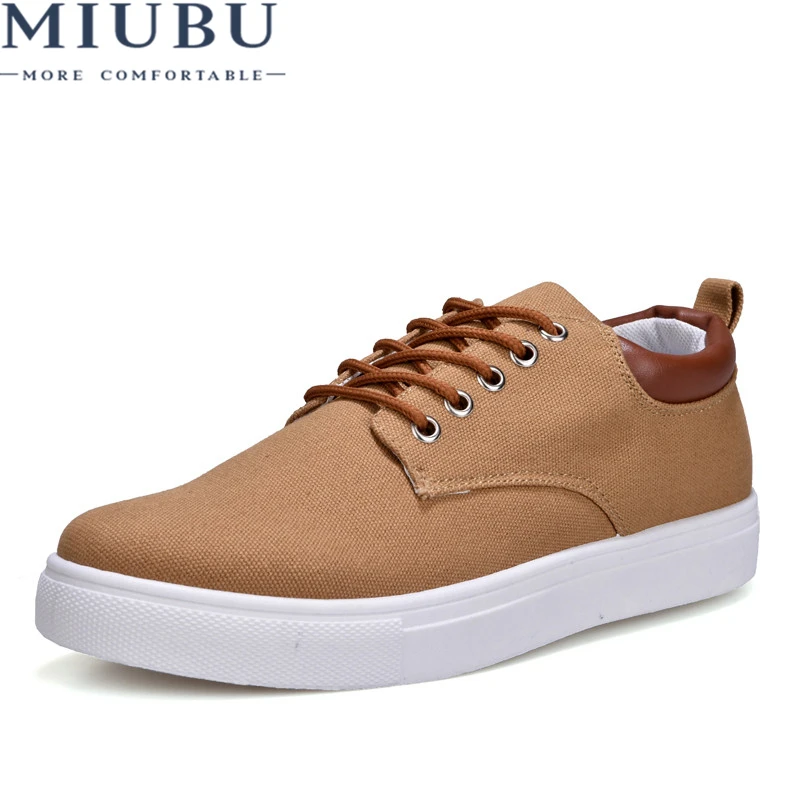 

MIUBU Canvas Shoes Men Casual Shoes 2020 Spring Autumn Sneakers Lace Up Men Comfortable Shoes Big Size 47 Handmade Moccasins