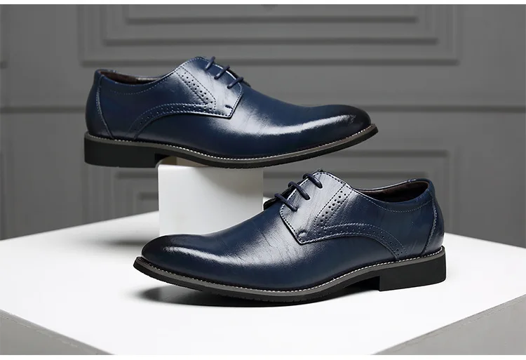 Мужские кожаные туфли; zapatos hombre; офисные Мужские модельные туфли; повседневные свадебные туфли в итальянском стиле; туфли дерби; большие размеры; 638