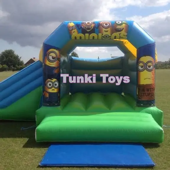 

cartoon inflatable combo house with slide