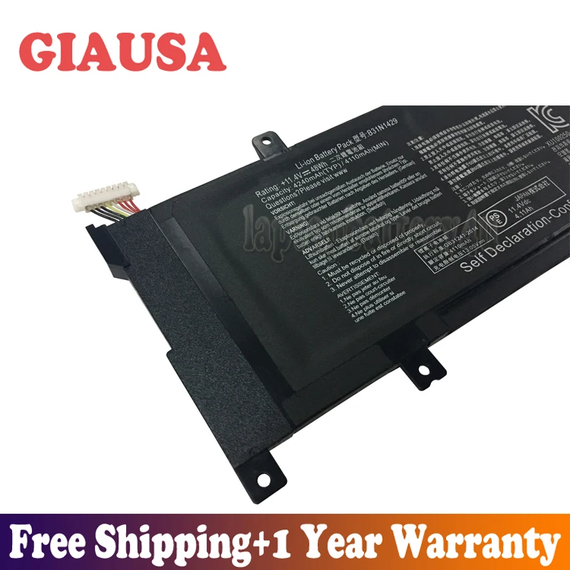GIAUSA Новая батарея 11 4 V 48Wh B31N1429 для Asus A501LB5200 A501L K501U K501UX K501UB серия|Аккумуляторы