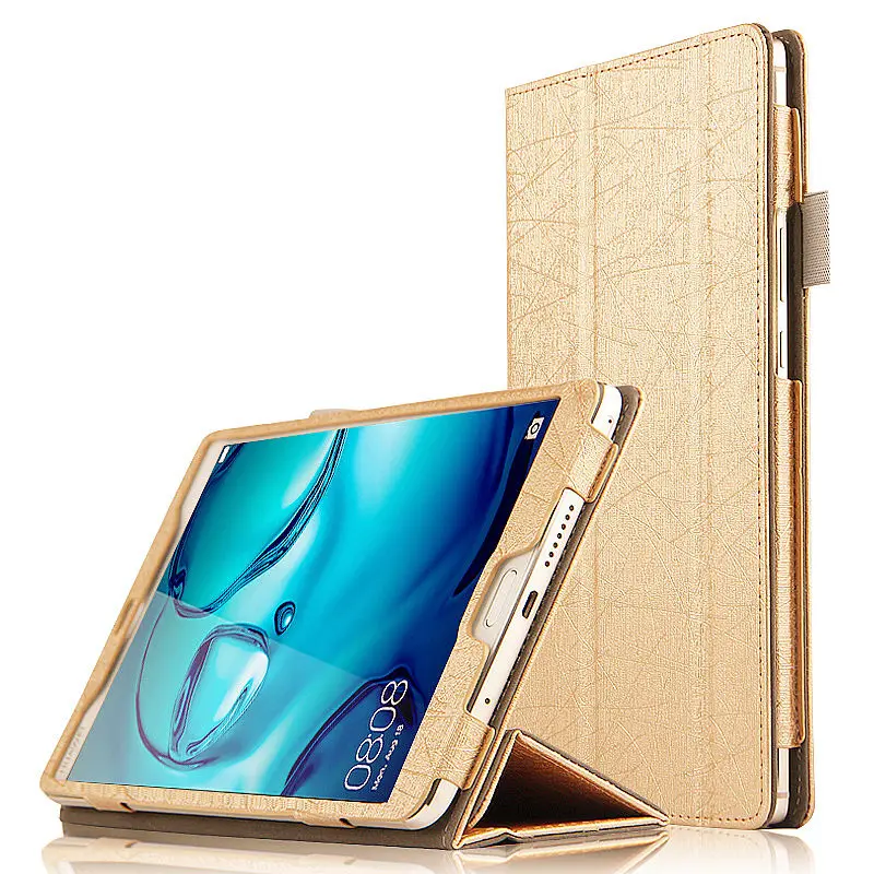 golden Чехол для huawei MediaPad M3 чехол Крышка M3 8,4 кожаных защитных чехлах для протектор 8,4 дюймов M3 BTV-W09 BTV-DL09 планшетный чехол M38.4 - Цвет: golden