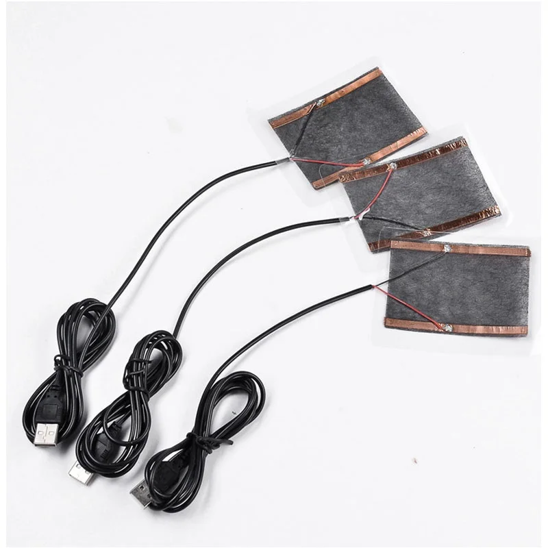 Горячий Портативный Зима Теплая Пластины USB Углеродного Волокна Отопления