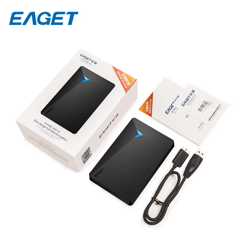 EAGET внешний жесткий диск 2 ТБ Шифрование 500 ГБ 1 высокое Скорость USB 3 0 HDD 5 рабочего