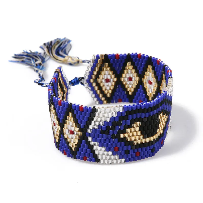 M-B0105-E SHINUSBOHO, розовый сглаза, браслеты для женщин, MIYUKI Delicas, бусина, ткацкий станок, состояние, мужские браслеты, браслеты, мужские браслеты, ювелирные изделия дружбы - Окраска металла: M-B0105-E