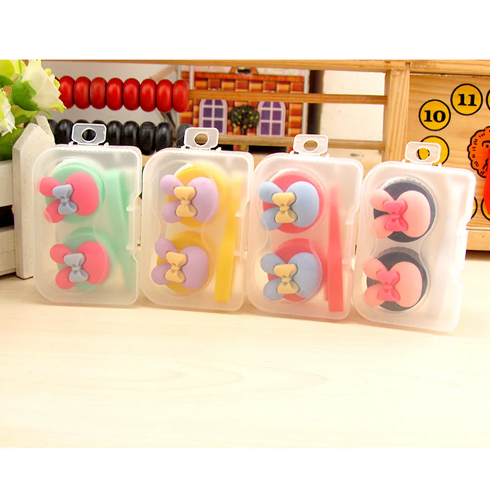 3 шт футляры для контактных линз Высококачественный компактный держатель Чехол