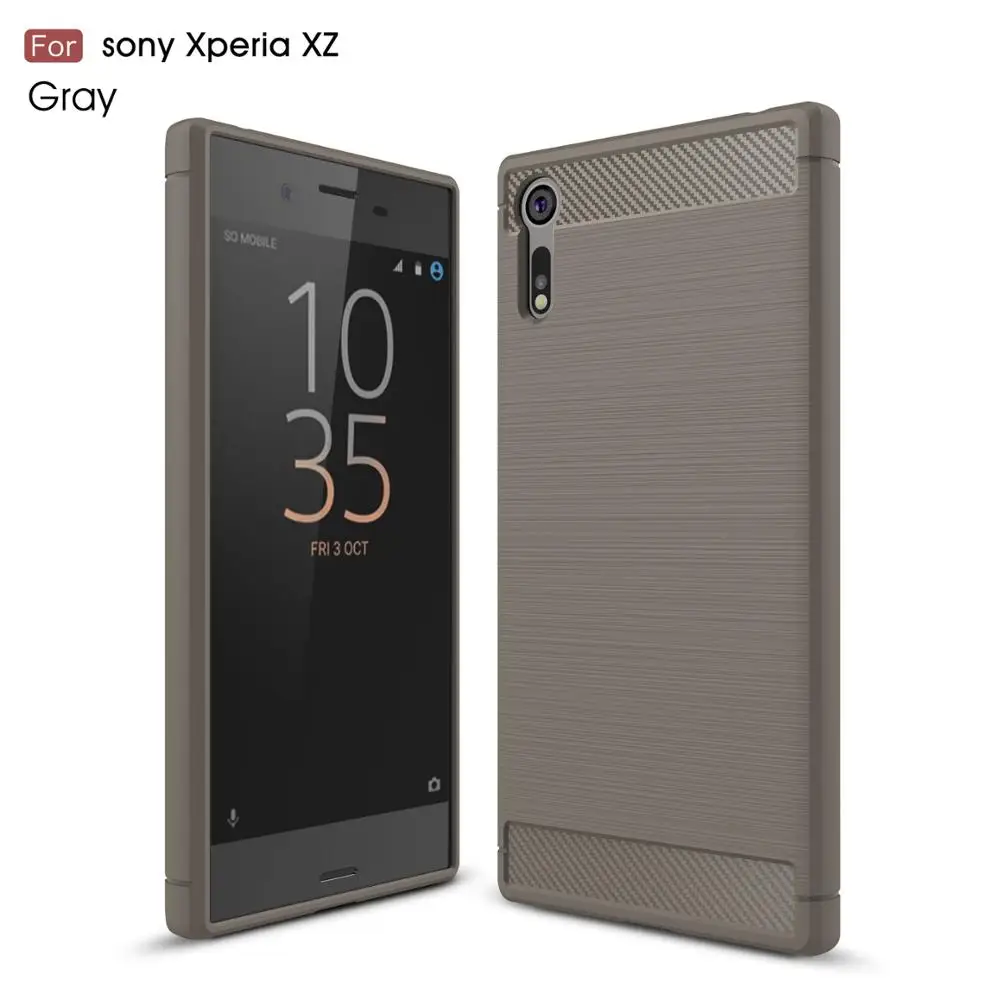 Чехол для телефона Sony Xperia XZ 5 2 Роскошный Матовый чехол из углеродного волокна и