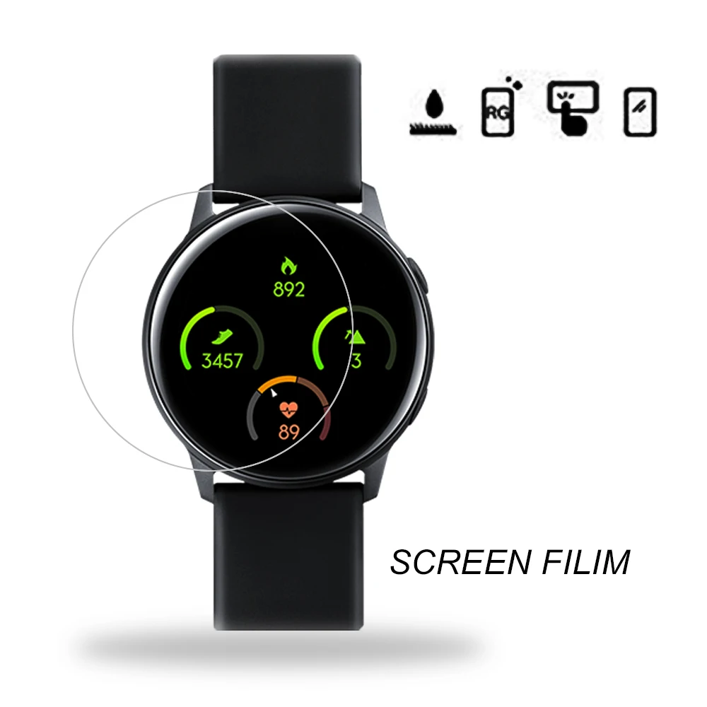 2 шт нано полное покрытие экрана протектор для samsung Galaxy Watch активный Смарт спортивные часы 2 Защитная пленка фольга(не стекло