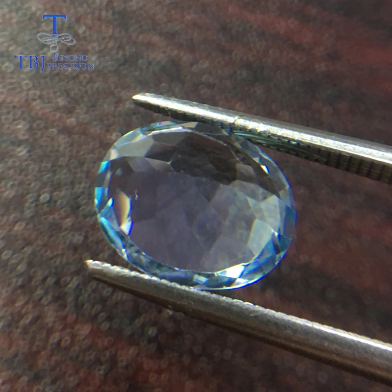 Tbj натуральный Небесно Голубой топаз Овальной Огранки 10*12 мм прибл. 5.85ct свободный