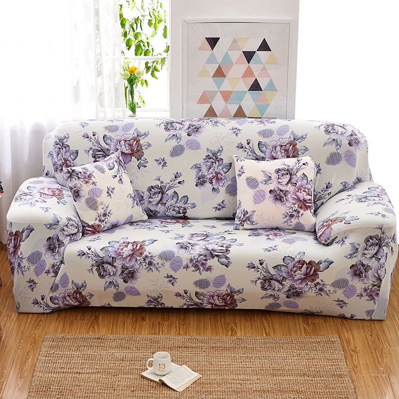 Эластичное покрывало для дивана Florals секционные Чехлы эластичное цельнокроеное