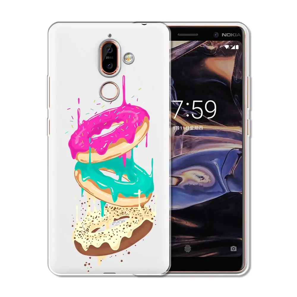 Модный чехол для телефона с принтом Nokia 7 1 6 5 3 2 Plus мягкий силиконовый 8 X6 X7