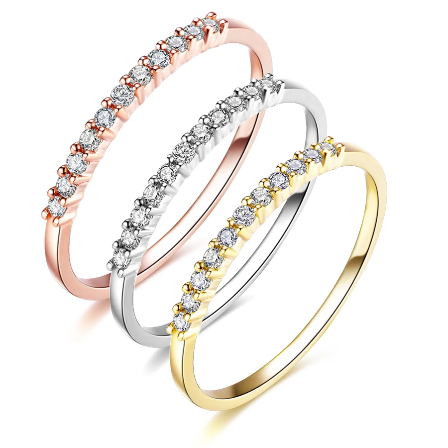 Женское уникальное свадебное кольцо Moissanite Золотое с бриллиантами 14 к 585 пробы 0 12