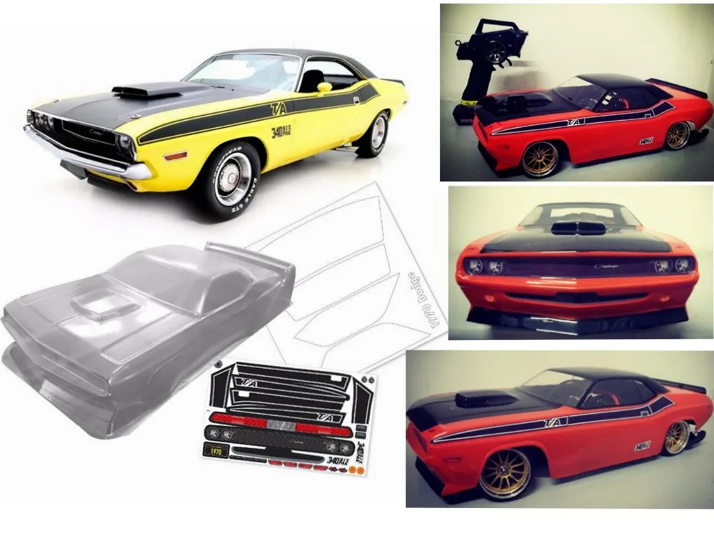 1/10 весы OnRoad drift 350 302GT прозрачный корпус для 1970 DODGE CHALLENGER боди KYOSHO tiiya HSP REDCAT FS