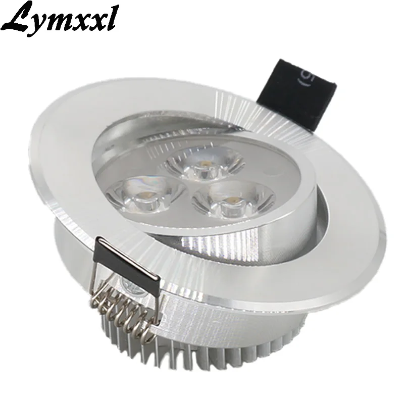 Dimmable 3 Вт круглый высокомощный светодиодный встраиваемый потолочный светильник