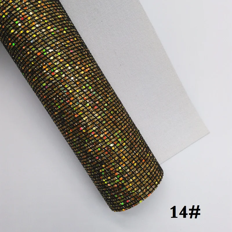 14 Glitterwishcome 21X29 см A4 размер винил для бантов сетка блестящая кожа Fabirc искусственная кожа листы для бантов, GM343A - Цвет: 14