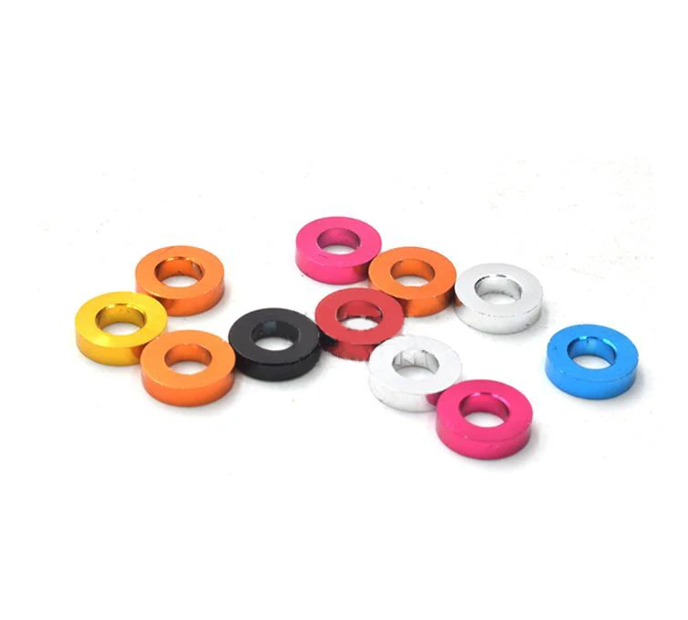 30PCS 3mm M3 Colorful Aluminum Alloy Washers Gaskets Spacers 3*6*0.25/0.5/1/1.5/2/2.5/3mm For RC Car/Boat/Airplane Models | Игрушки и