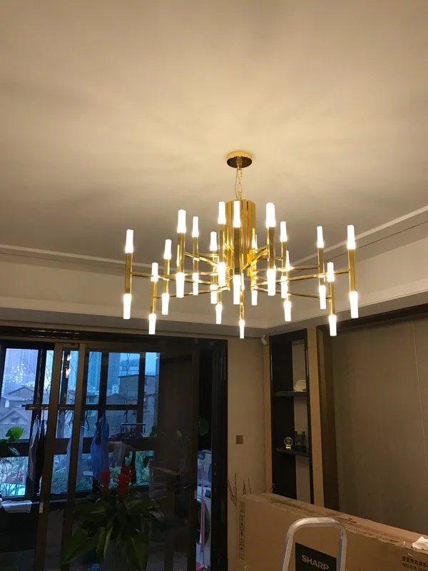 Черный/белый/золото Люстра Арт дизайн лампы для гостиной кухня кафетерий