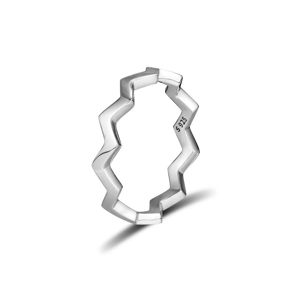 

Timeless Zigzag Rings 100% 925 Sterling-Silver-Jewelry Free Shipping