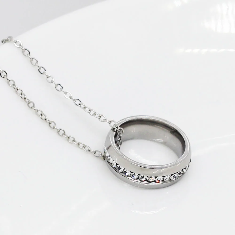 Бренд rhinestonestainless крутой мужской женский белый популярный круглый кулон модное