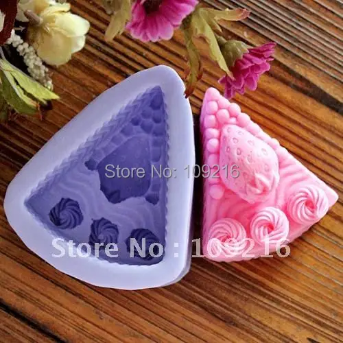 

1pcs Strawberry Cake(R1039) Silicone Handmade Soap Mold Crafts DIY Mold