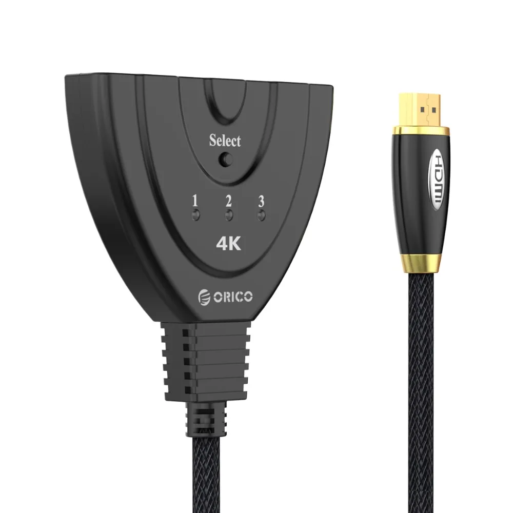 ORICO 3 порта Переходник HDMI разветвитель Кабель 4K60Hz 30Hz HDMI2.0 1,4 переключатель 3 в 1 выход порт HDMI кабель для ноутбука Xbox tv PS3 PS4