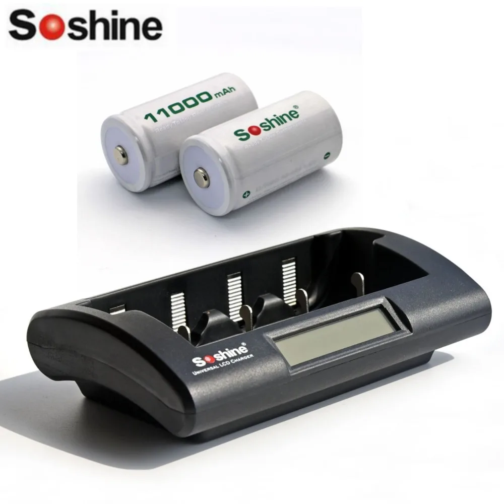 Soshine D/R20 размер RTU D11000 аккумуляторная батарея NiMH 11000mAh 1.2В с CD1 умное