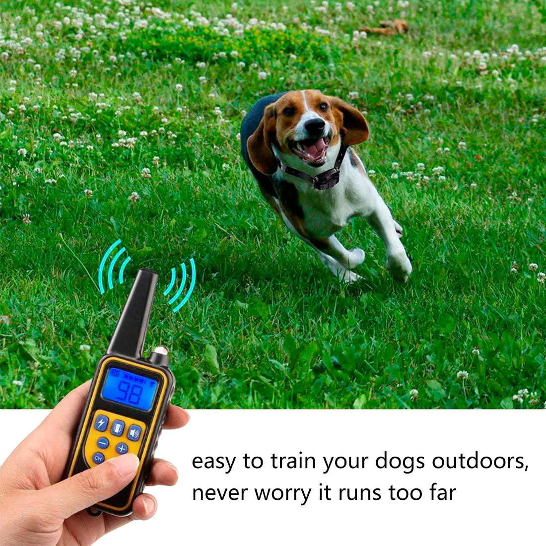 Электрический ошейник для собак водонепроницаемый перезаряжаемый ЖК дисплей 800