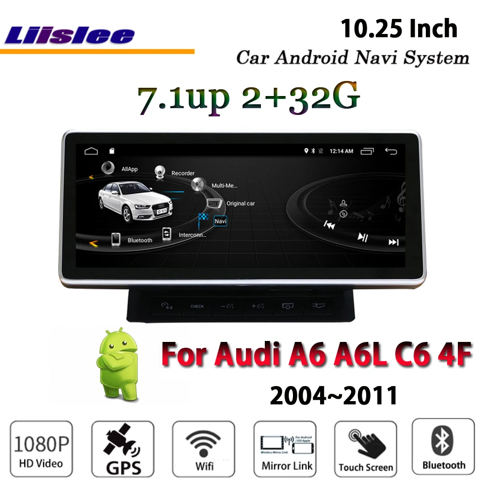 Liislee автомобильный Android 2G ram 32ROM для Audi A6 A6L Q7 4F 2004~ 2011 радио Видео Carplay gps Navi карта навигационная система Мультимедиа