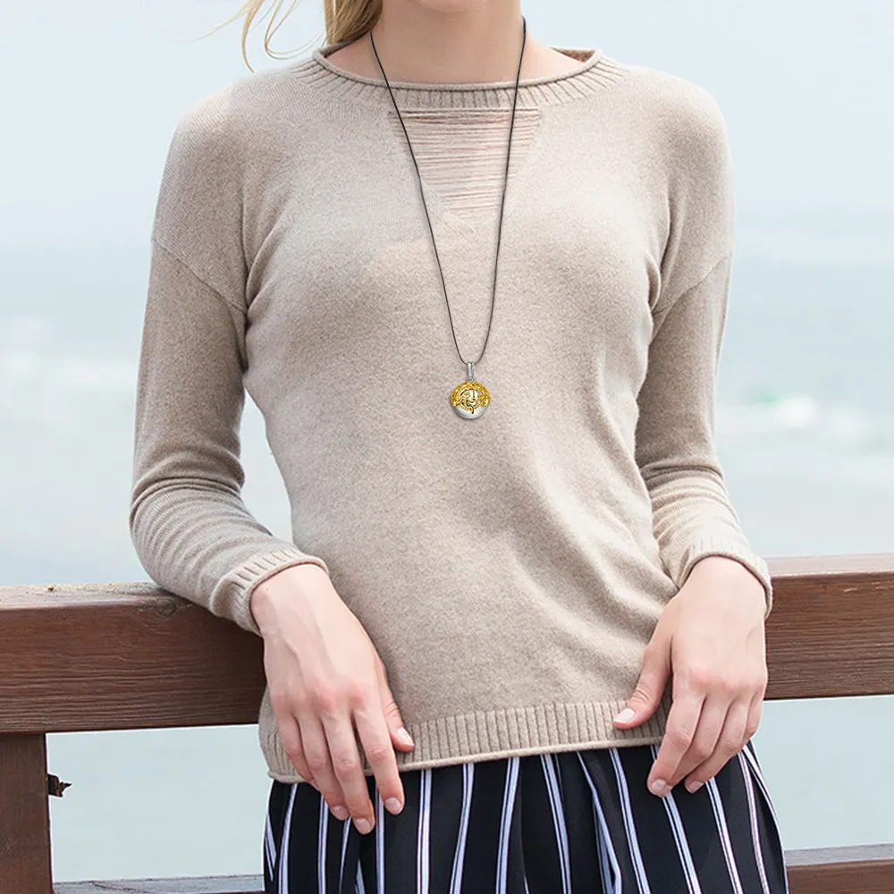 Юдора 20 ММ золотого цвета ожерелье с Луной и звездой уникальный кулон шариком