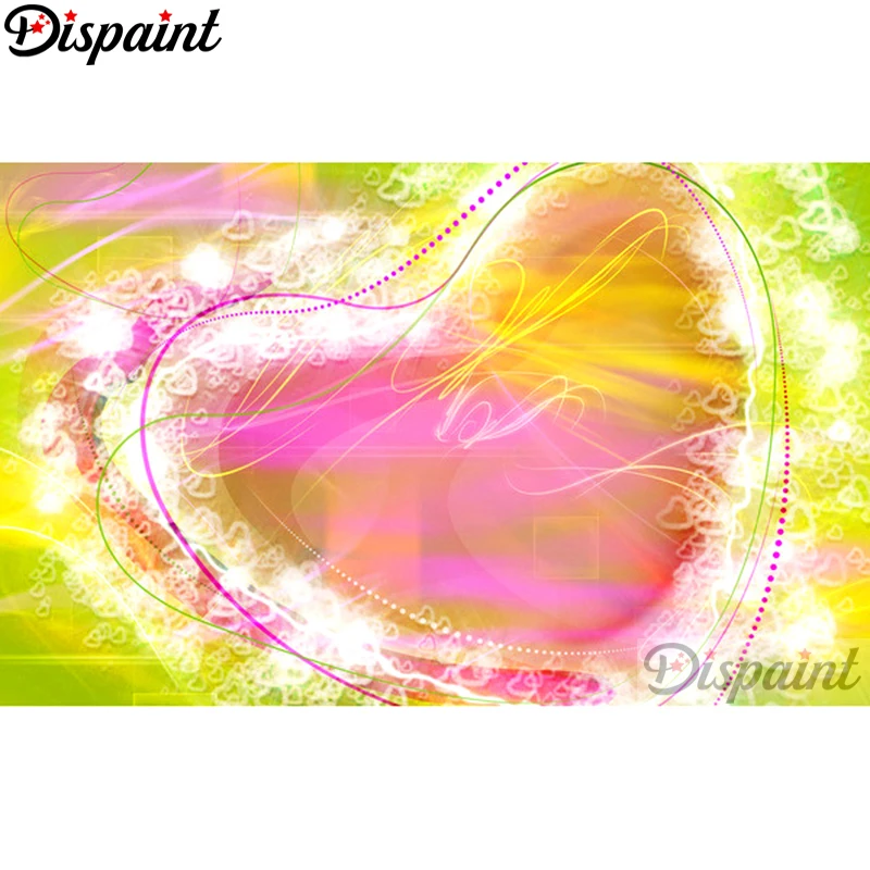 

Dispaint Full Square/Round Drill 5D DIY Diamond Painting "Heart pattern" Embroidery Cross Stitch 3D Home Decor A11024