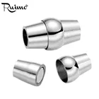 RUIMO полированная нержавеющая сталь 316l 13*8 мм магнитный крюк Магнитная застежка 4 мм Размер отверстия кожаный браслет застежка ювелирное изделие