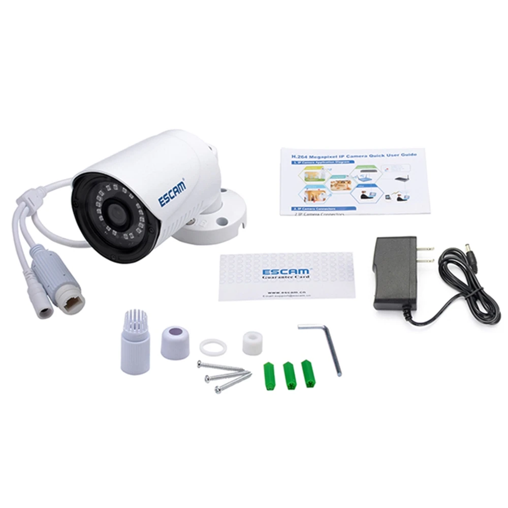 ESCAM QE07 IP Камера открытый Водонепроницаемый IP66 720 P HD P2P POE обнаружения движения