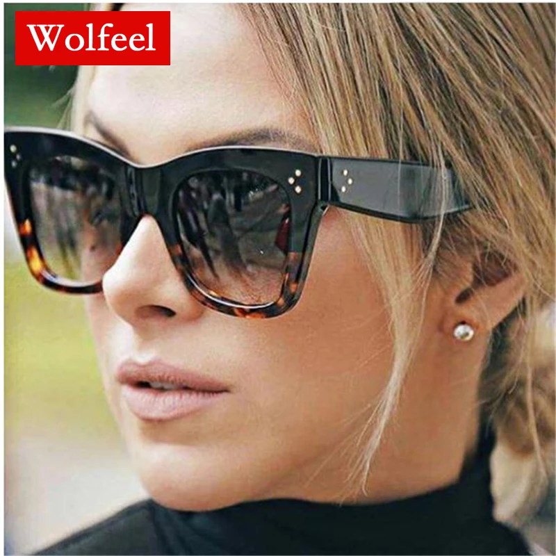 2019 больших размеров модные квадратные солнцезащитные очки для женщин Роскошные