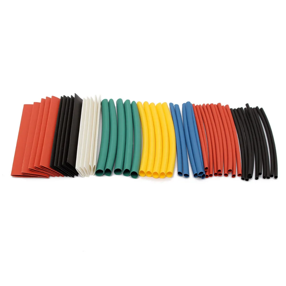 50 шт. БЕЗГАЛОГЕННЫЕ термоусадочные трубки из полиолефина 90 мм 2:1 8 размеров цвет
