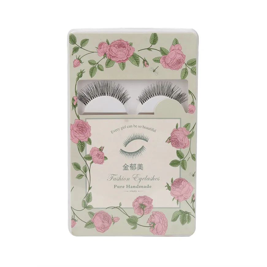 5 пар толстых длинных перекрестных вечерние накладные ресницы черная полоса |