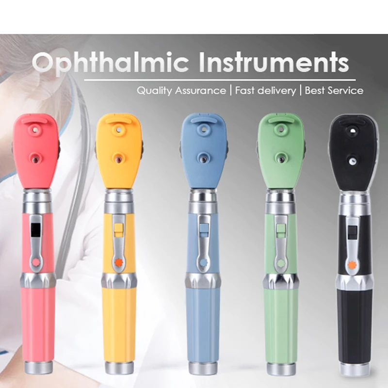 

Multiple Colors LED Professional Medical Oftalmoscopio 5 Different Apertures Eye Diagnostic Kit Portable Direct Ophthalmoscope