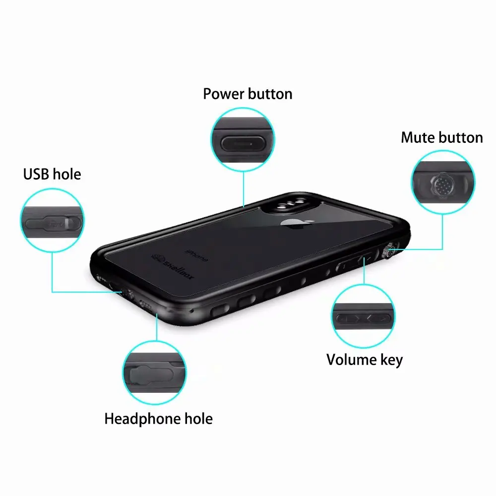 Olhveitra Waterproof Case For iPhone 11 Pro XS MAX XR X 6 6S 7 8 Plus hockproof Swimming Diving Cover Outdoor Underwater Coque